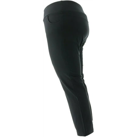 Denim & Co Active Petite Pull-On Slim Leg Pants Black P2X NEW A299387